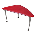 Herman Miller Red Triangular Mobile Table, 54x36