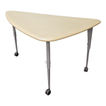 Pre-Owned Herman Miller Beige Triangular Mobile Table | 54x36 Collaborative Workspace