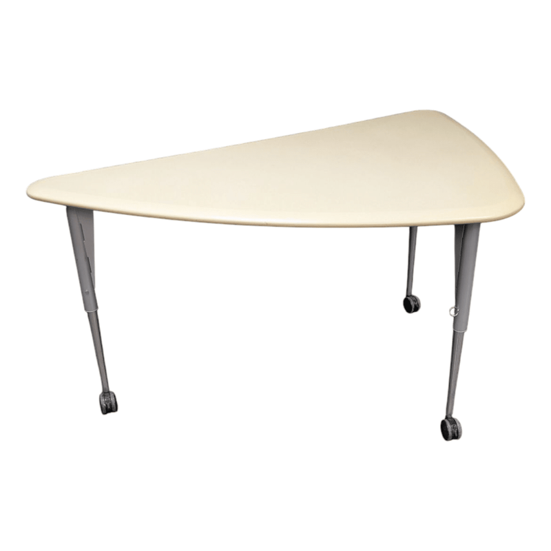 Herman Miller beige triangular mobile table