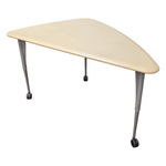 Pre-Owned Herman Miller Beige Triangular Mobile Table | 54x36 Collaborative Workspace