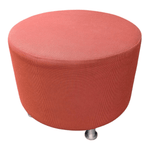 Steelcase Turnstone 24in Round Ottoman in Salmon