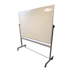 72x48 Double Sided Mobile Whiteboard with Grey Frame