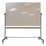 72x48 Double Sided Mobile Whiteboard with Grey Frame