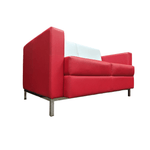 Global Red Citi 2 seat sofa with White Back