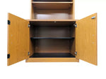 Oak 36 inch Storage Cabinet With Hutch 36x24x67