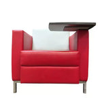 Used Global Red tablet chair w White back