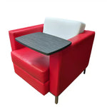 Used Global Red tablet chair w White back
