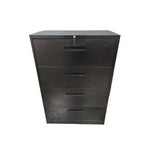 Devaise 36" Black Metal Lateral File Cabinet