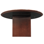 Pre-Owned Nucraft 60 inch Round Table With Square Base and Power - Premium Conference Solution