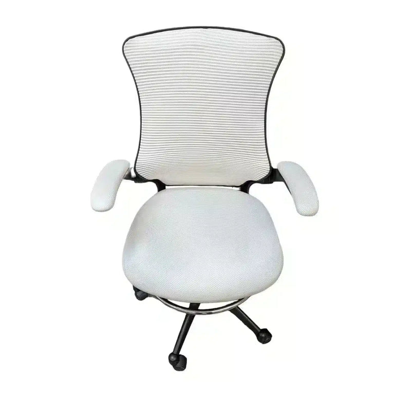 Used White Belnick Mesh Stool with Ring Kit
