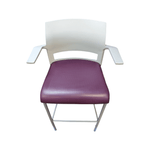 Pre-Owned Steelcase Move Stool Deep Purple Seat White Back