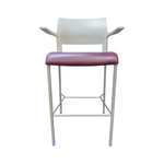 Pre-Owned Steelcase Move Stool Deep Purple Seat White Back