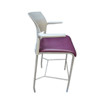 Pre-Owned Steelcase Move Stool Deep Purple Seat White Back