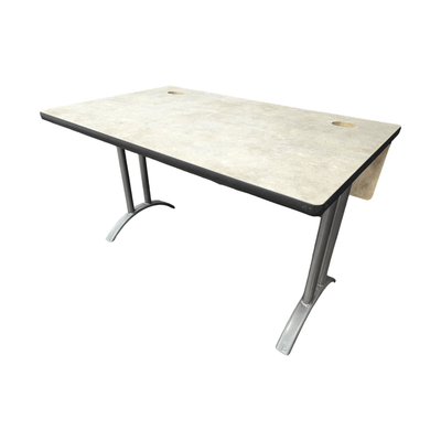 used training table 48x30 tan training table with modesty panel