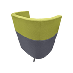 Pre-Owned Global River Extended High Back Lounge Chair | Lime Green Grey Fabric | Professional Office Seating