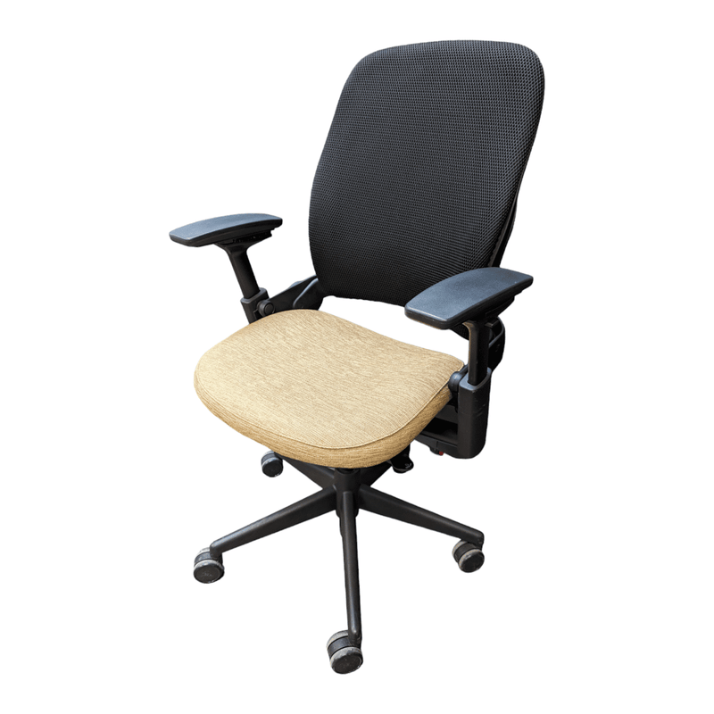 Used steelcase leap v2- light orange seat black mesh back