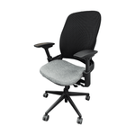 Used steelcase leap v2 task chair- blue seat black with mesh back