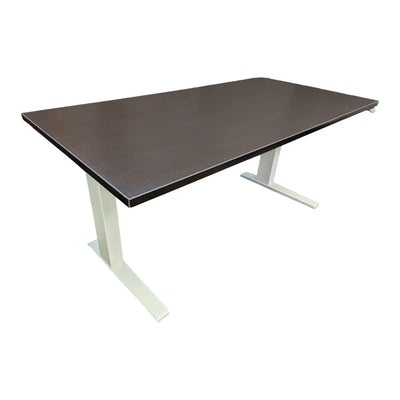 Herman Miller White Frame Sit to Stand with Espresso Top