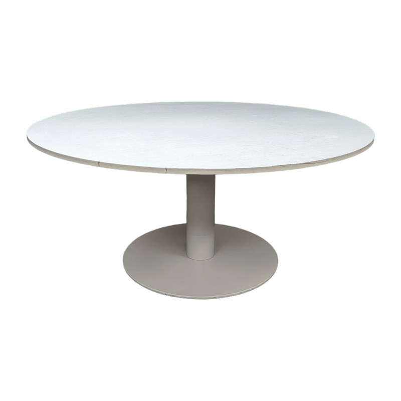 Steelcase COALESSE 42in Round table WHITE WASHED Top w/ METAL BASE 20" HIGH