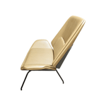 Pre-Owned HBF Fulton Lounge Chair | Brown Leather | Sophisticated Executive Seating