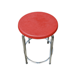 Used Ki chrome & red stool 24"