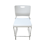 9 to 5 bar height stack chair white chrome