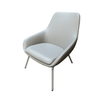Grey Leather Lounge Chair