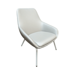 Grey Leather Lounge Chair