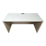 Kimball desk shell with power 54x24 - neutral twill laminate