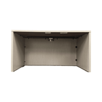 Kimball desk shell with power 54x24 - neutral twill laminate