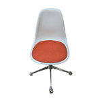 Used Herman miller eames task chair - white red orange cushion