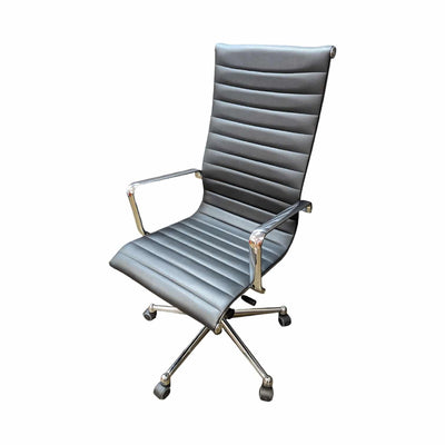 Pre-Owned Kimball Alumma Black Conference Chair | Chrome Frame Professional Seating