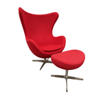 ZB-14-CH-OT-GG Red Cloth Egg Chair