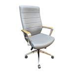 Pre-Owned Global Luray Executive Chair Grade 2 | Chateau Grey Upholstery | High Back Office Seating