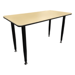 Pre-Owned Beige Bungee Table with Black Legs - Modern Flexible Workspace