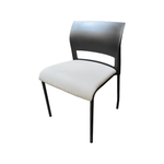 Pre-Owned Steelcase Move Cafe Stack Chair | Black Frame Fabric Seat | Model 490410