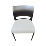 Pre-Owned Steelcase Move Cafe Stack Chair | Black Frame Fabric Seat | Model 490410
