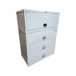 Pre-Owned Diebold Fire Resistant 4-Drawer Lateral File Cabinet | Secure Document Storage | 44x22x53