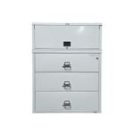 Pre-Owned Diebold Fire Resistant 4-Drawer Lateral File Cabinet | Secure Document Storage | 44x22x53