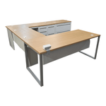 Allsteel RH U-Shape Desk 72x39, 48x24 Return, Credenza with BBF, FF and 2 Drawer Lateral - Pre-Owned