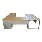Allsteel RH U-Shape Desk 72x39, 48x24 Return, Credenza with BBF, FF and 2 Drawer Lateral - Pre-Owned