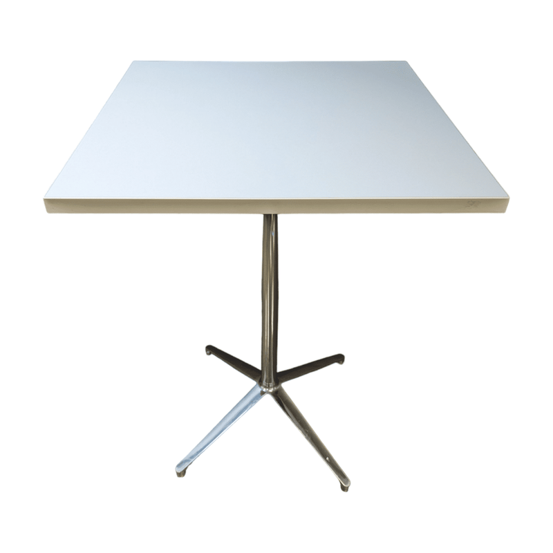 Used Bernhardt White Square Bar Height Table