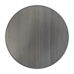 Used Hbf 16in Round Grey Table W/ Black Metal Base, Htb42001r-2616