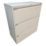 Pre-Owned Global Light Grey 3-Drawer Lateral File Cabinet | Professional Office Storage