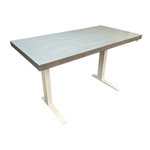 Custom 60x30 Grey Wash Top with Herman Miller Motia Sit to Stand Base