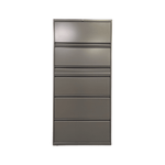 Pre-Owned Knoll 5-Drawer Dark Grey Lateral File Cabinet | 30x18x64.25 Professional Storage