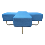 Blue Allermuir Jacks Cross Seating Bench