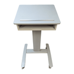 Used Grey Mobile Podium with Wheel Locks