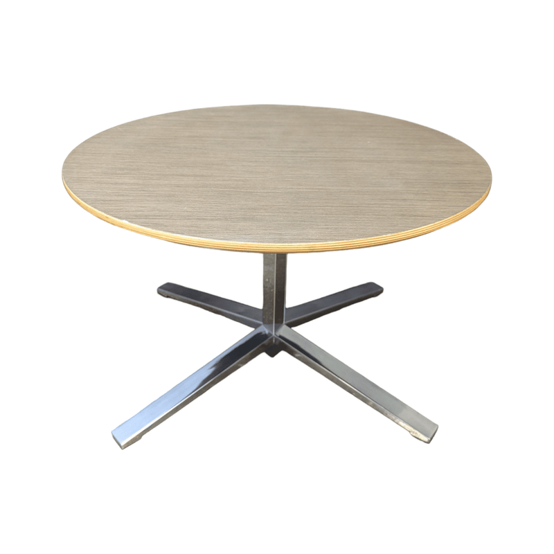 Used Teknion 26in Brown Laminate Occasional Round Top Table