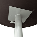 Used 30in White Round Top Bar Height Table w/ Grey Metal Base